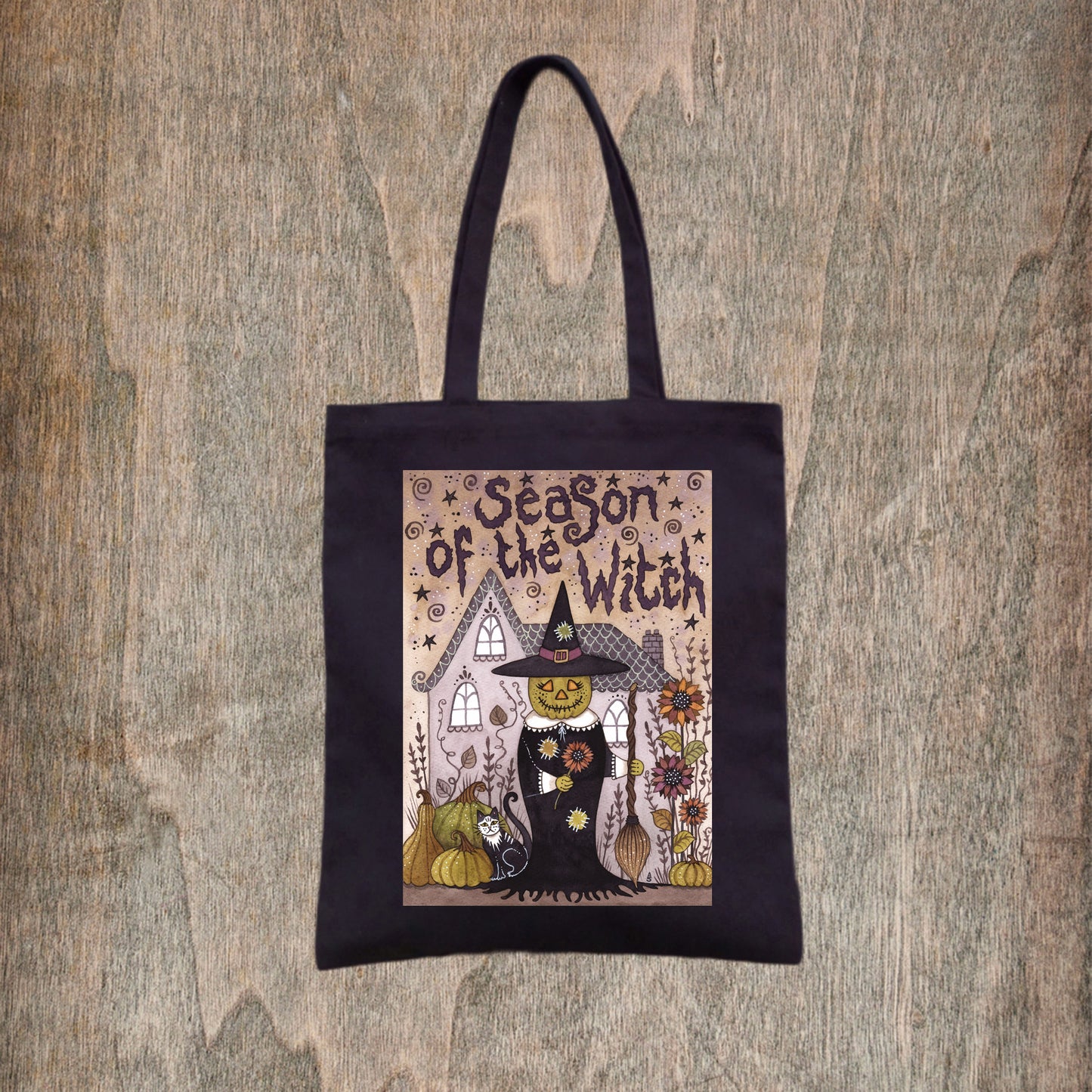 Season Of The Witch Tote Bag - Spooky Halloween Witch Bag - Halloween Samhain All Hallows' Eve Grocery Shopping Bag