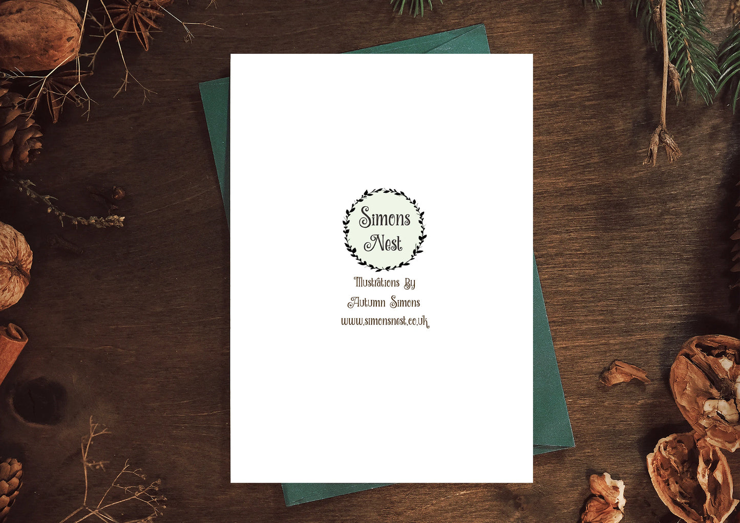 Mulled Wine Greetings Card & Envelope - Cute Purple Pink Festive Spiced Wine Card - Seasonal Winter Christmas Hot Drink Illustration