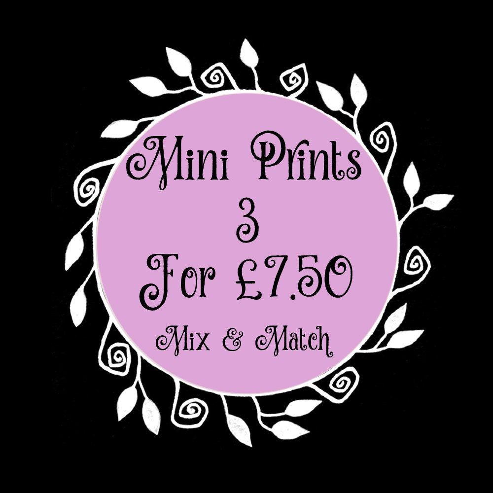 Mini Will-o'-the-Wisp Print - Small A6 Spooky Graveyard Ghost Illustration - Gothic Memento Mori Halloween Postcard Art