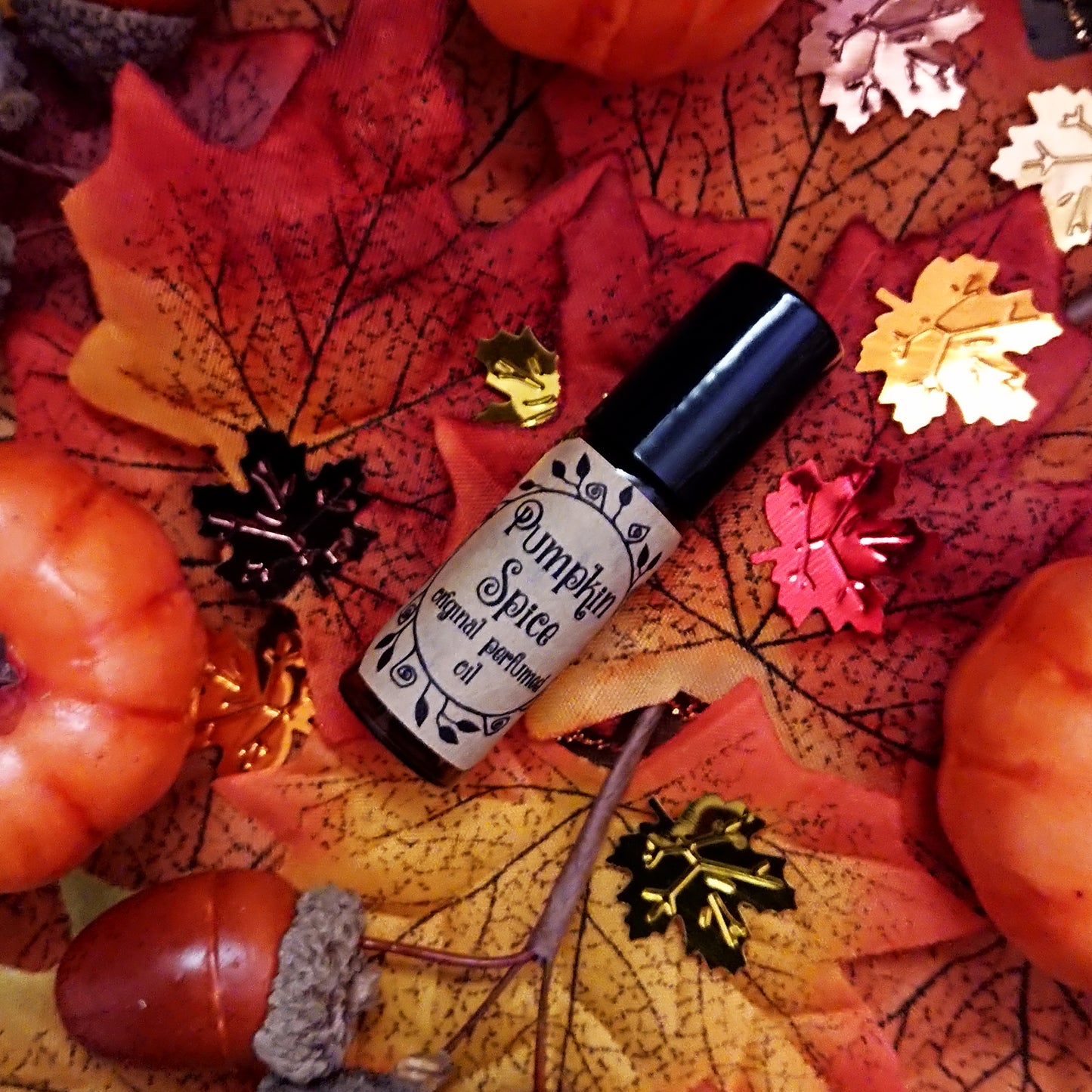Pumpkin Spice Original Perfumed Oil - Autumn Winter Cosy Spicy Pumpkins Roll On Fragrance - Sweet Pumpkin Spices & Vanilla Gourmand Vegan Oil Blend