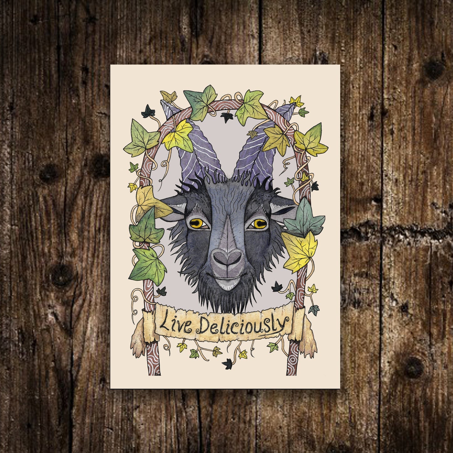 Set Of 6 Mini Spooky Prints - Halloween Witchy Skeleton Coffin Illustration Decor - Mini Gothic Prints - Zombie Plague Black Goat Art Set