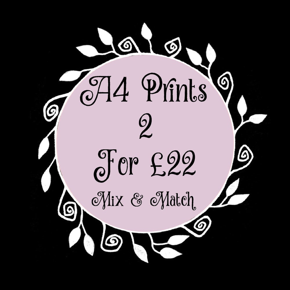 Baked In A Pie Print - A5 - A4 - A3 Gothic Spooky Bakery Watercolour - Brown Pink Purple Whimsical Maggot Pie Art - Gingerbread Love Hearts