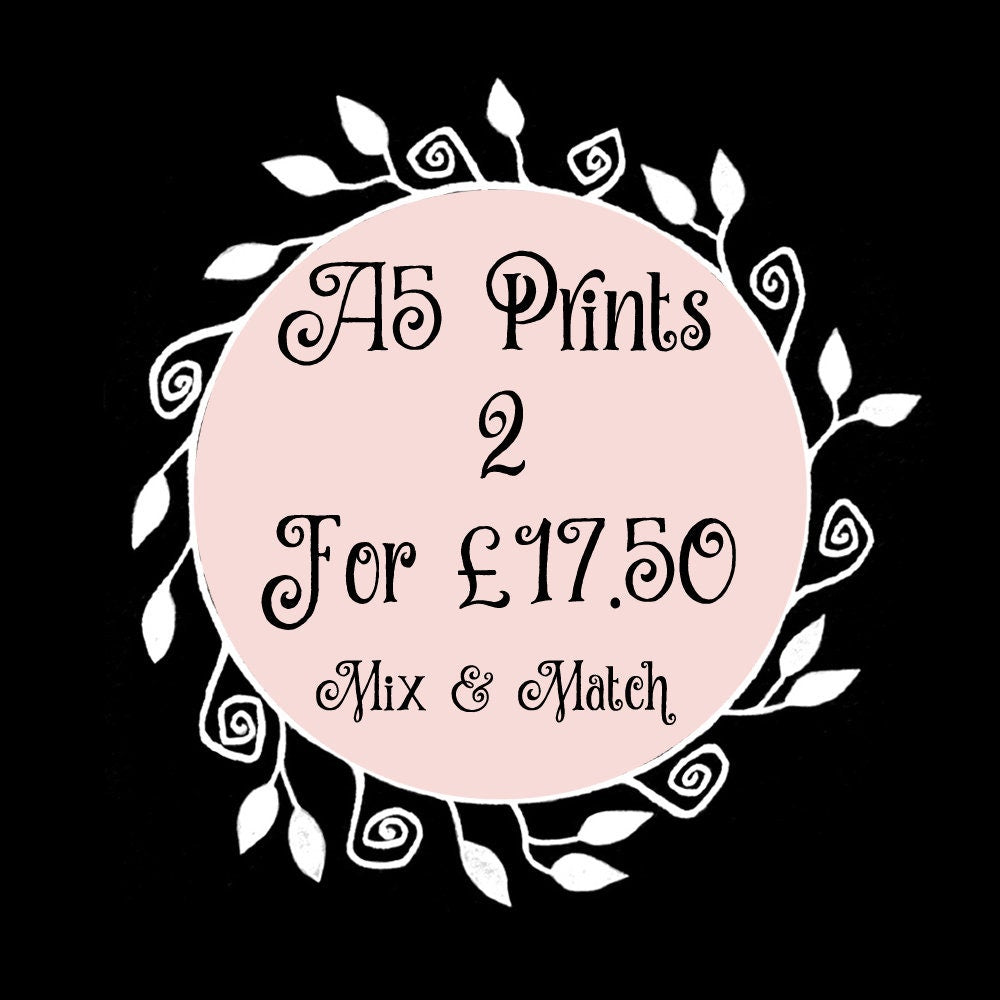 Baked In A Pie Print - A5 - A4 - A3 Gothic Spooky Bakery Watercolour - Brown Pink Purple Whimsical Maggot Pie Art - Gingerbread Love Hearts