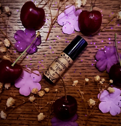 Bewitching Hour Original Perfumed Oil - Romantic Spring Collection Roll On Fragrance - Black Cassis, Rose, Cherry Blossom, Peach, Lily, Neroli, Immortelle Flower, Warm Vanilla & Precious Woods Floral Vegan Oil Blend