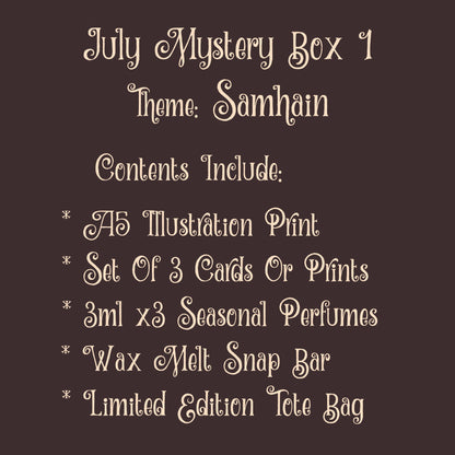READY TO POST! July Mystery Box 1 - Box Number 14 Theme: Samhain - Limited Edition Spooky & Whimsical Halloween Themed Gift Box