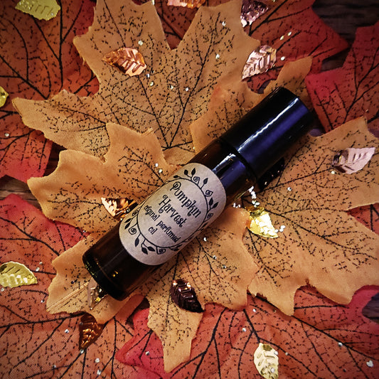 Pumpkin Harvest Original Perfumed Oil -  Baked Pumpkin, Nutmeg & Vanilla Roll On Fragrance - Lactonic, Spicy & Gourmand Vegan Oil Blend