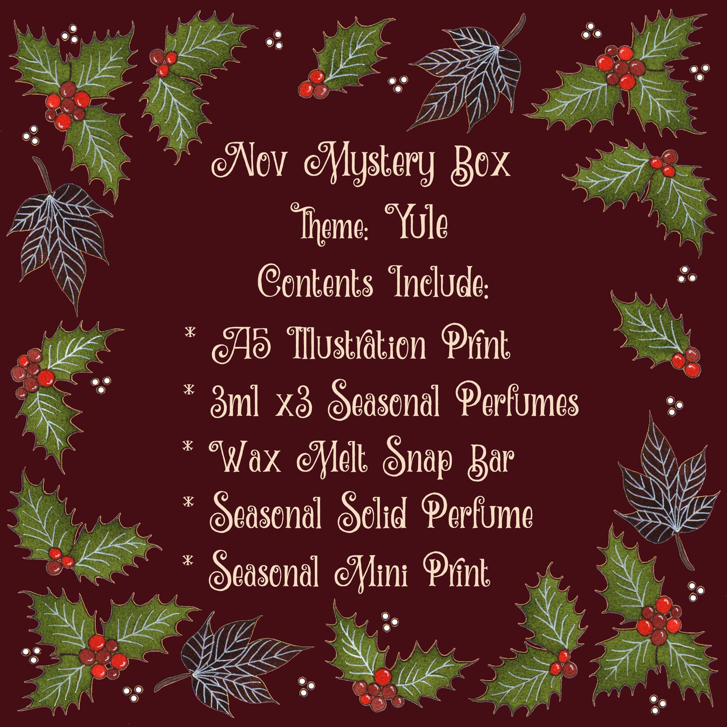 November Mystery Box - Box Number 15 Theme: Yule - Limited Edition Spooky & Whimsical Festive Winter Themed Gift Box