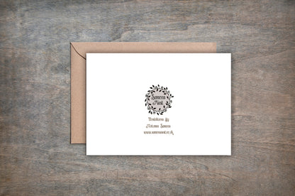 Happy Harvest Greetings Card & Envelope - Cosy Pumpkin Patch Family Illustrated Card - Whimsical Autumn Halloween Card