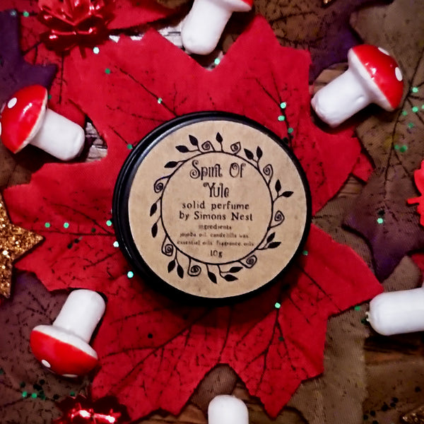 Spirit of Yule Solid Perfume - Festive Winter Fruity Spicy Solid Fragr ...