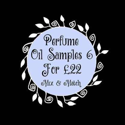 Special Offer! Any 6 Perfume Oil Samples For 22 Pounds  - 3ml Original Perfumed Oil Roll On Fragrances - Custom Set Of Vegan Oil Blends