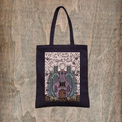 The Tenant of Wildfell Hall Black Tote Bag - Bronte Sisters Fair Trade Cotton Bag - Gothic Literature Bag - Classic Book Cover Tote (Copy)