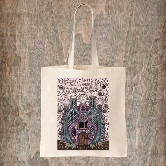 The Tenant of Wildfell Hall Natural Tote Bag - Bronte Sisters Fair Trade Cotton Bag - Gothic Literature Bag - Classic Book Cover Tote