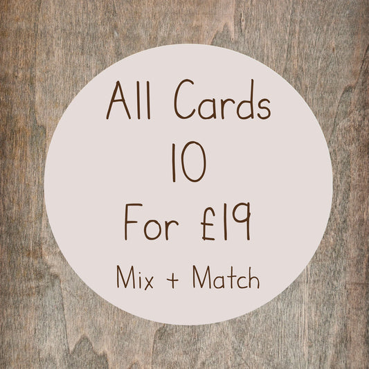 Greetings Card Offer! - Any 10 Simons Nest Greetings Cards for 19 Pounds - Mix And Match - Halloween Valentines Day Christmas Birthday Cards