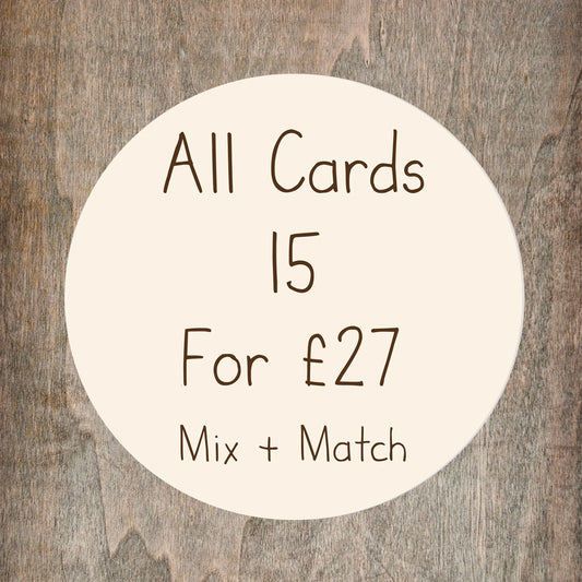 Greetings Card Offer! - Any 15 Simons Nest Greetings Cards for 27 Pounds - Mix And Match - Halloween Birthday Christmas Whimsical Goth Cards