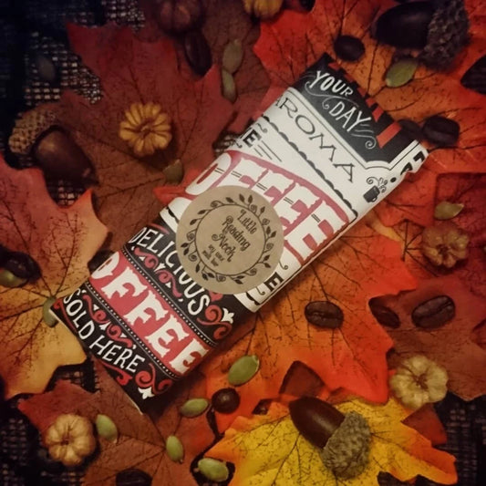 Little Reading Nook Wax Melt Bar - Coffee Bean Cinnamon Chocolate Vanilla Fragranced Snap Bar - Cosy Reading Coffee Shop Vegan Soy Melt