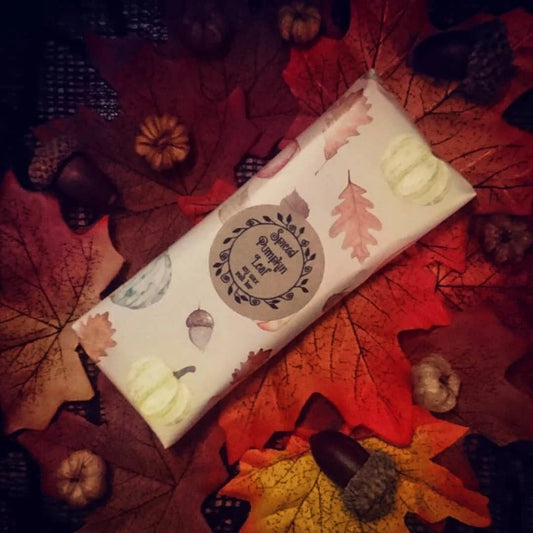 Spiced Pumpkin Loaf Wax Melt Bar - Cinnamon Cardamom Pumpkin Spice Bread Fragranced 5 Segment Wax Melts - Cosy Autumn Halloween Vegan Melts