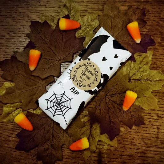 Haunted Harvest Wax Melt Bar - Twisted Treacle And Candy Corn Fragranced 5 Segment Wax Melts - Vegan Halloween Samhain Soy Melt Snap Bar