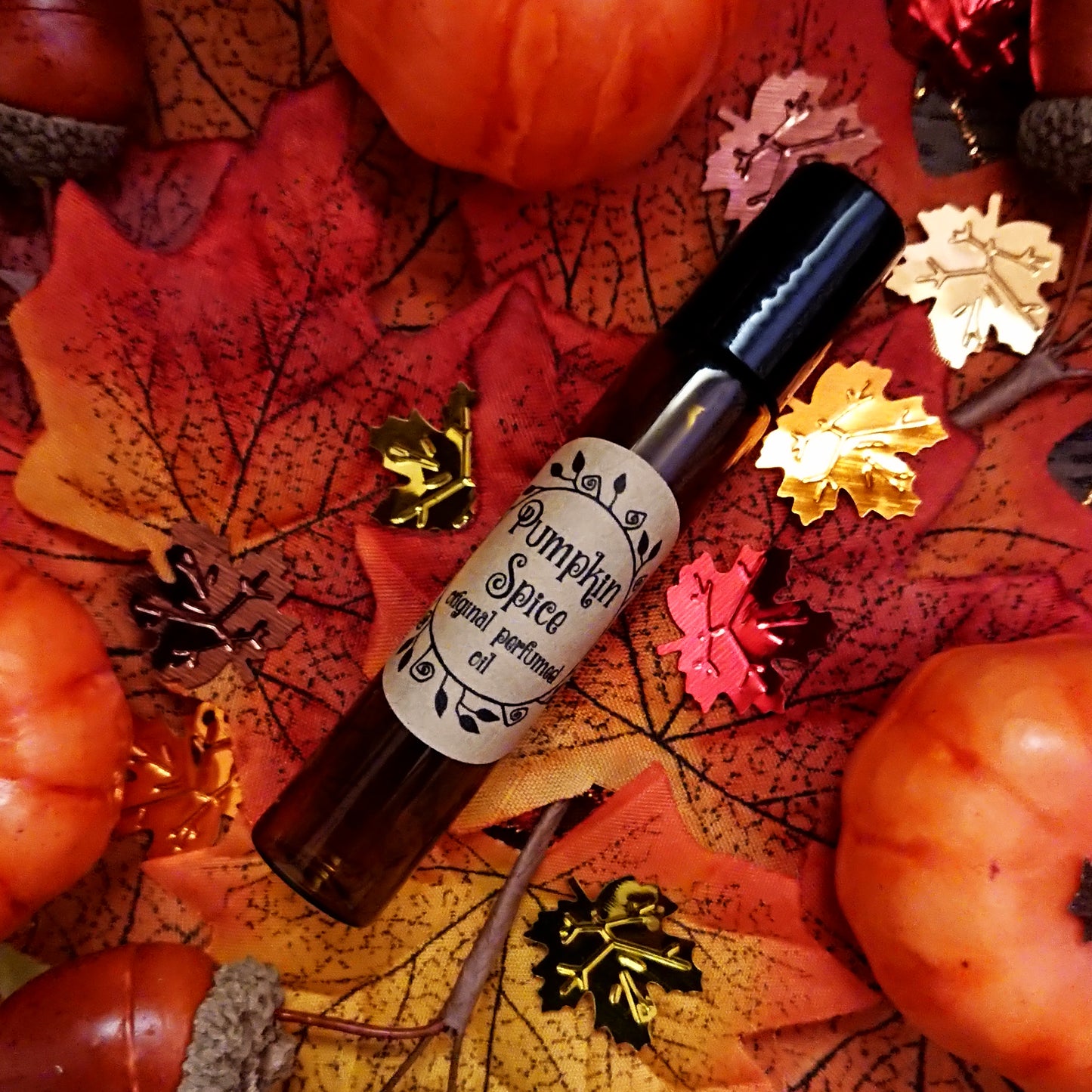Pumpkin Spice Original Perfumed Oil - Autumn Winter Cosy Spicy Pumpkins Roll On Fragrance - Sweet Pumpkin Spices & Vanilla Gourmand Vegan Oil Blend
