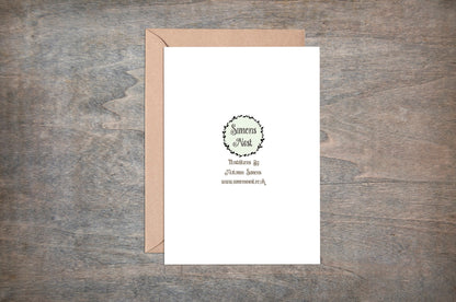 Forest Cabin Greetings Card & Envelope - 'Let's Build A Cabin In The Woods' - Birthday Card - Fathers Mothers Day Card - Housewarming Card