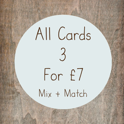 Card Offer! - Any 3 Greetings Cards for 7 Pounds - Mix And Match - Halloween Valentines Christmas Birthday Goth Whimsical Alternative Cards