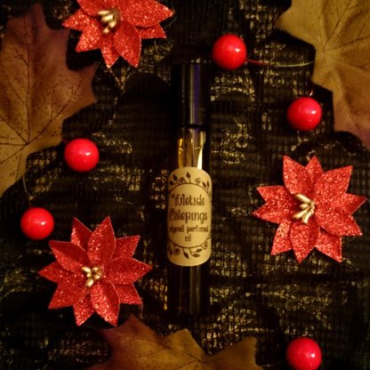Yuletide Creepings Original Perfumed Oil - Victorian Winter Inspired Spicy Smoky Clove Cherry Pomander Roll On Fragrance - Vegan Oil Blend