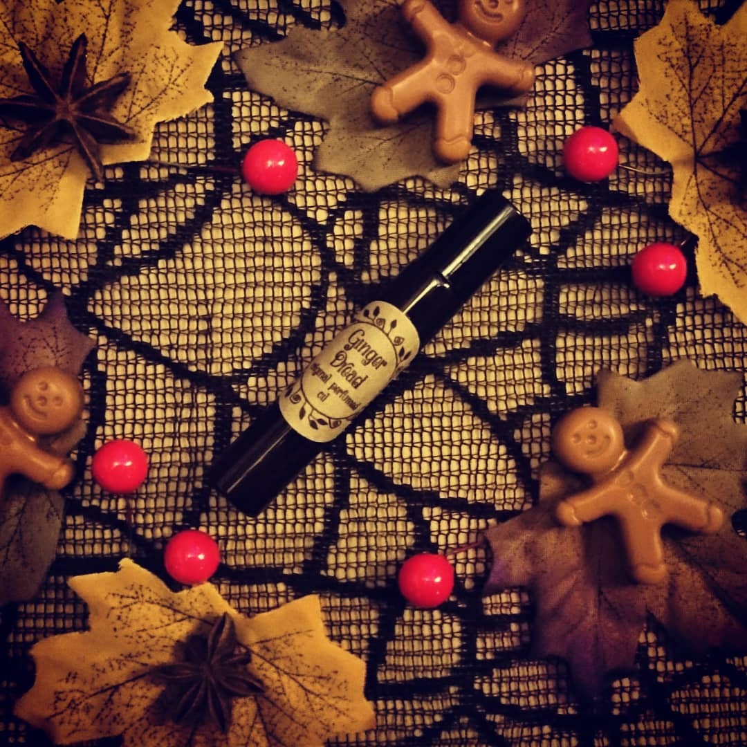 Ginger Dread Original Perfumed Oil - Unisex Spooky Gingerbread Bakery Inspired Roll On Fragrance - Spicy Ginger Smoky Wood Vegan Oil Blend