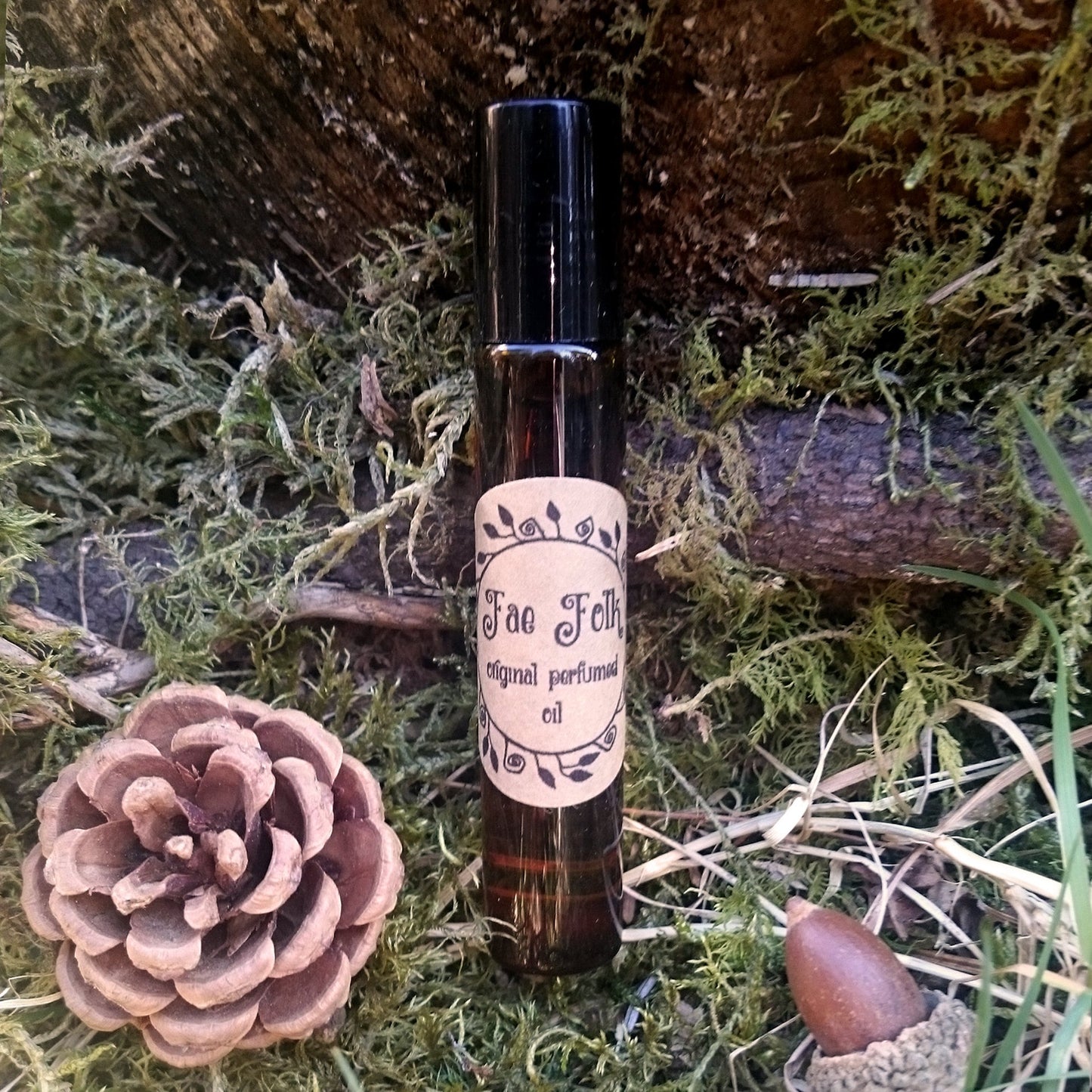 Fae Folk Original Perfumed Oil - Spring Summer Fairy Pixie Roll On Fragrance - Floral Violet Forest Berries Bergamot Vetiver Vegan Oil Blend