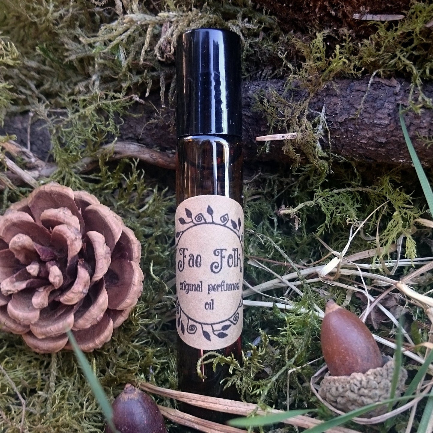 Fae Folk Original Perfumed Oil - Spring Summer Fairy Pixie Roll On Fragrance - Floral Violet Forest Berries Bergamot Vetiver Vegan Oil Blend