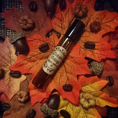 Autumn Cottage Original Perfumed Oil - Autumn Halloween Cosy Cottage Roll On Fragrance - Toasted Marshmallow Spiced Coffee Vegan Oil Blend