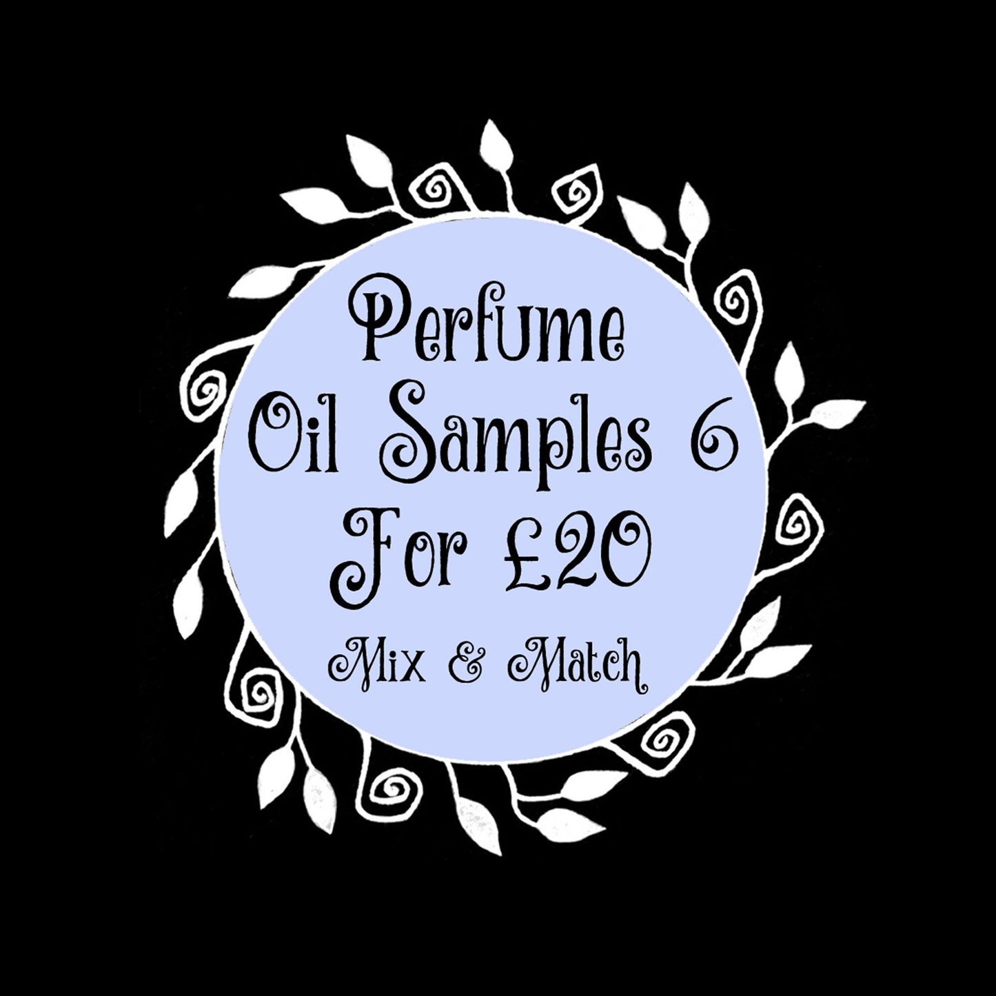 Special Offer! Any 6 Perfume Oil Samples For 20 Pounds  - 3ml Original Perfumed Oil Roll On Fragrances - Custom Set Of Vegan Oil Blends