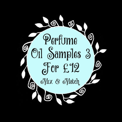 Special Offer! Any 3 Perfume Oil Samples For 12 Pounds  - 3ml Original Perfumed Oil Roll On Fragrances - Custom Set Of Vegan Oil Blends