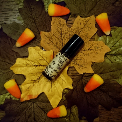 Trick Or Treat Original Perfumed Oil - Sweet Halloween Candy Roll On Fragrance -  Vanilla Fruity Candy Corn Pumpkin Spice Vegan Oil Blend